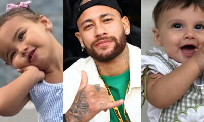 Neymar posta foto ao lado de Mavie e Helena no