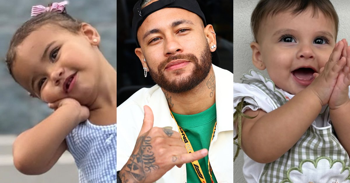 Neymar posta foto ao lado de Mavie e Helena no aniversário de 1 ano da caçula e se declara 31 Neymar posta foto ao lado de Mavie e Helena no