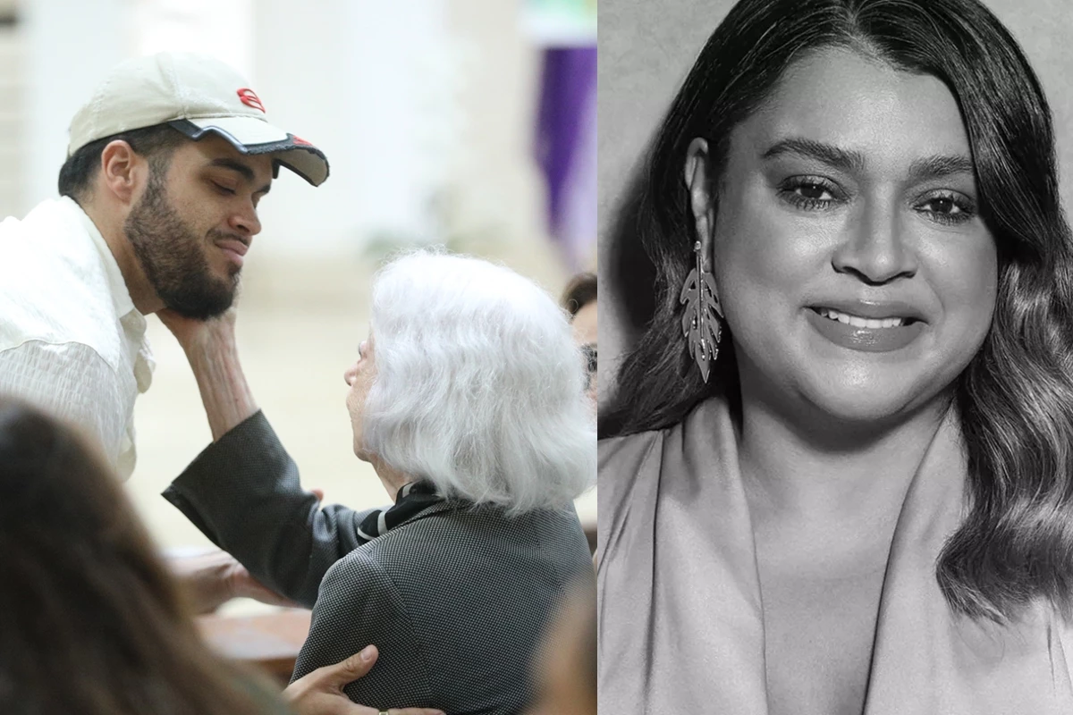 O gesto carinhoso de Fernanda Montenegro com filho de Preta Gil na missa de sétimo dia 31 O gesto carinhoso de Fernanda Montenegro com filho de Preta