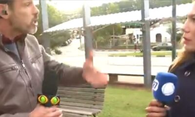 Reporter da Band agride jornalista da Record ao vivo e