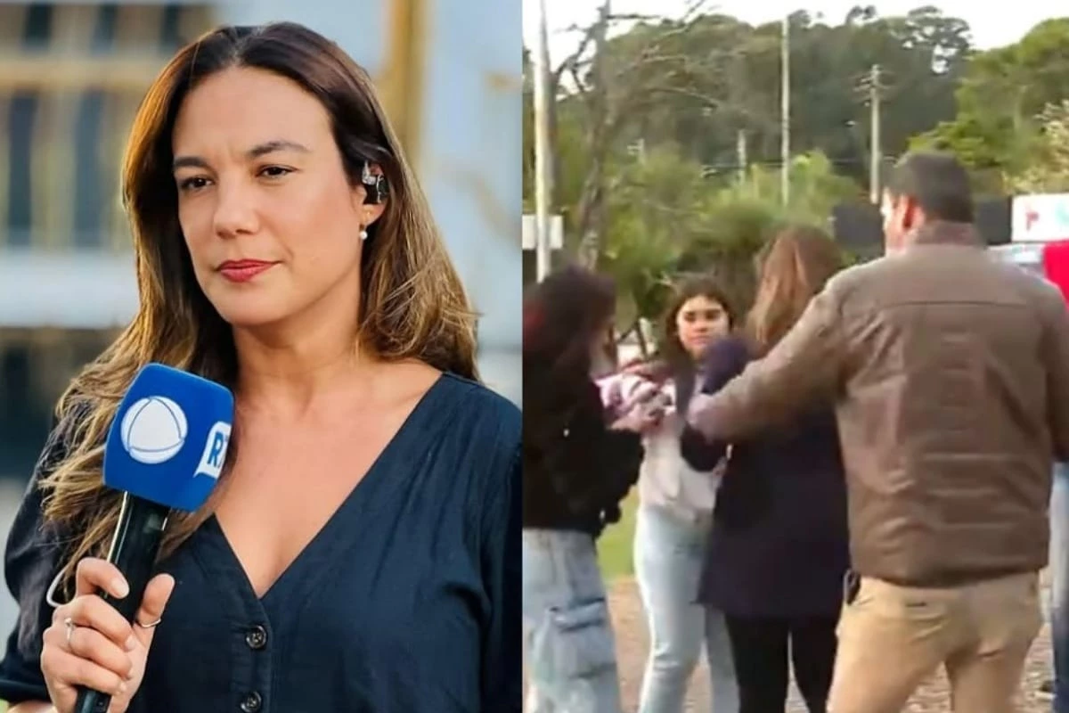 Reporter da Record se manifesta apos ser agredida por jornalista