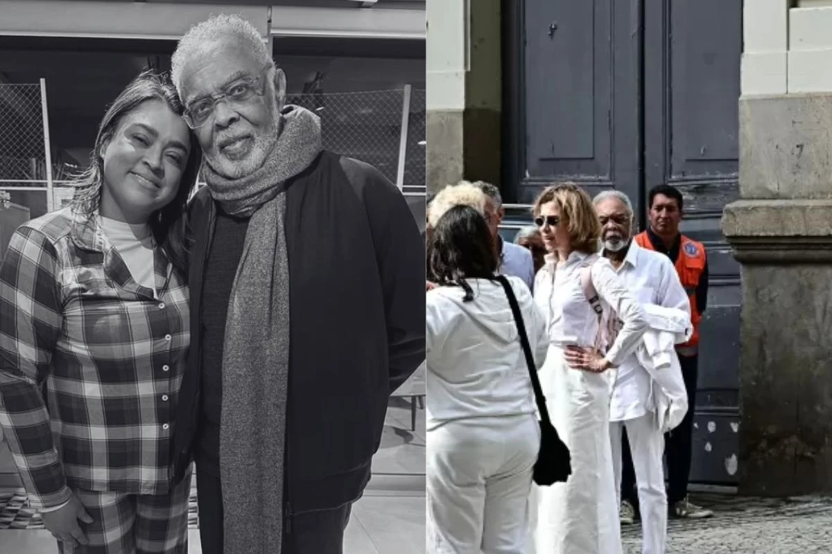 Última despedida de Gilberto Gil no velório de Preta Gil é cheio de comoção; ele foi amparado na chegada 31 Ultima despedida de Gilberto Gil no velorio de Preta Gil