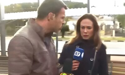 Video mostra reporter da Band agredindo jornalista da Record em