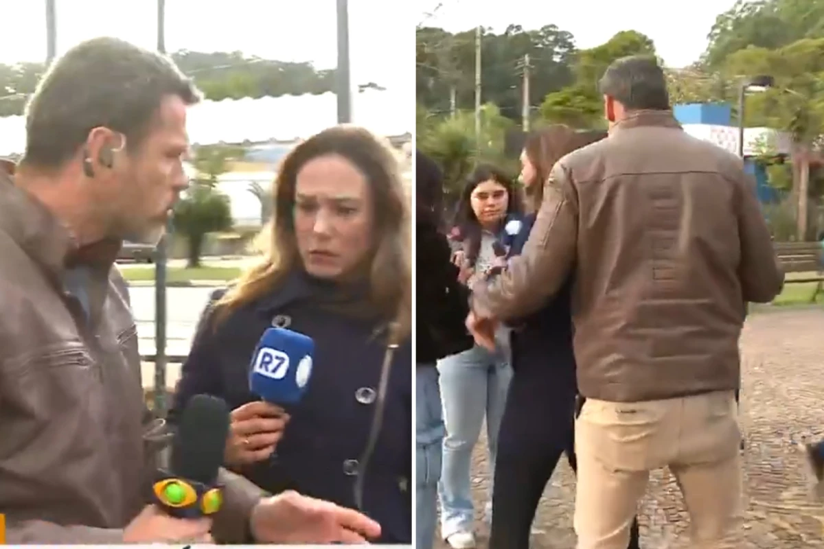 Vídeo: repórter da Band agride jornalista da Record em transmissão ao vivo e caso vai parar na polícia 33 Video reporter da Band agride jornalista da Record em transmissao