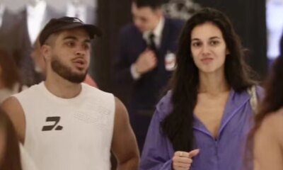 Alane Dias e Francisco Gil sao vistos de maos dadas