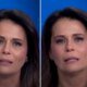 Adriana Araujo se emociona apos dar noticia ao vivo no