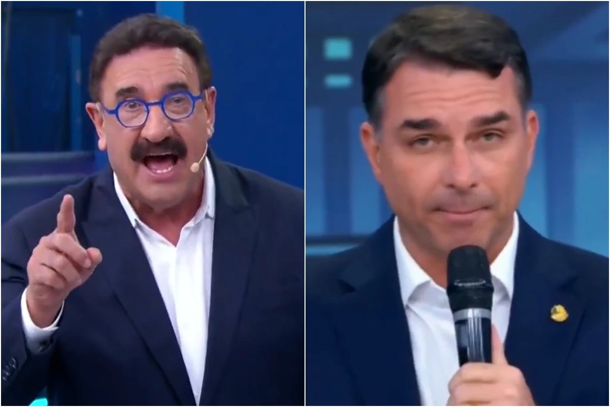 Apos SBT receber Lula Ratinho fala na frente de Flavio