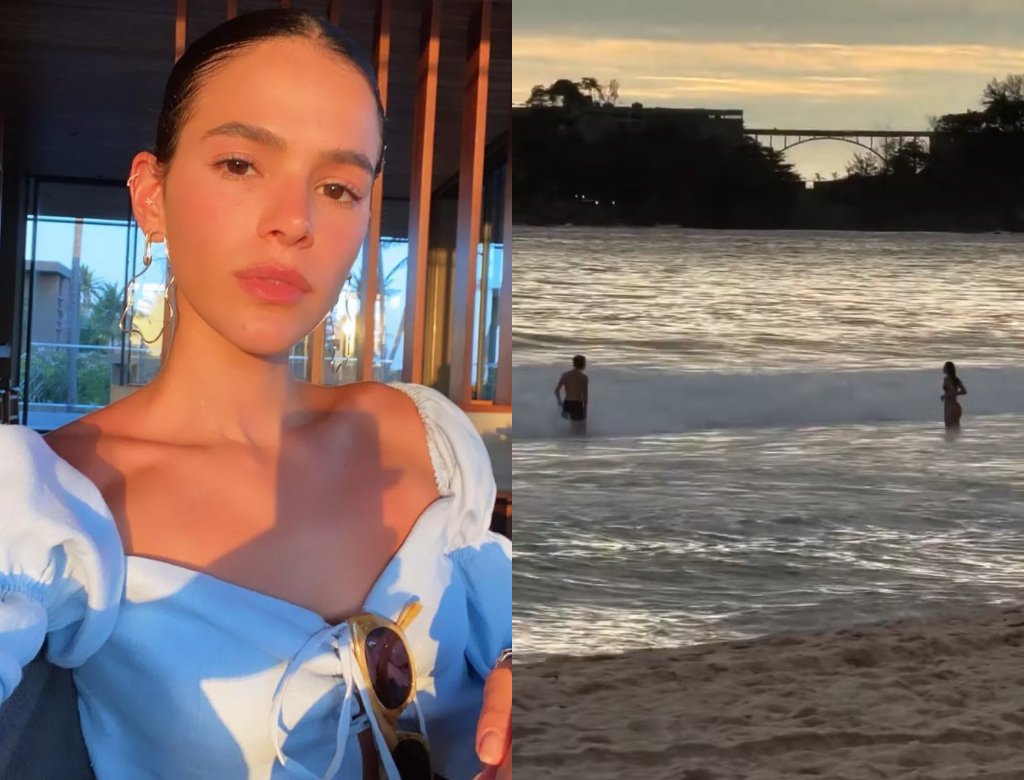 Bruna Marquezine e flagrada com cantor internacional em praia do