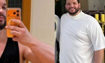 Cantor sertanejo elimina quase 50 quilos e mostra feliz o