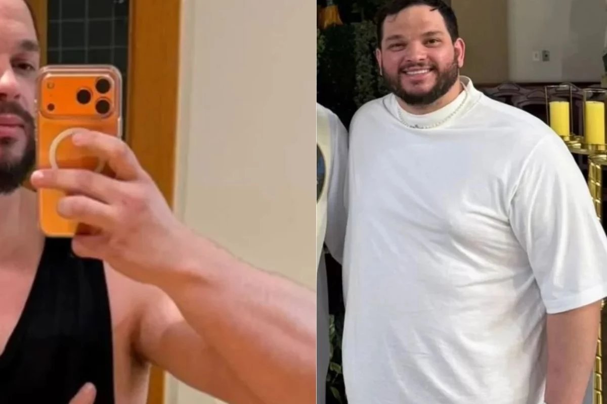 Cantor sertanejo elimina quase 50 quilos e mostra feliz o