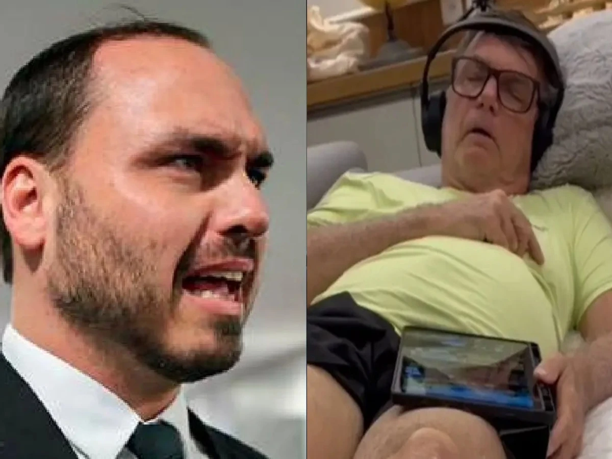 Carlos Bolsonaro compartilha video do pai dormindo com solucos.webp