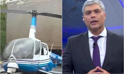 Coube a Joel Datena dar noticia apos acidente com helicoptero