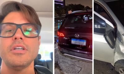 Dado Dolabella se envolve em acidente de transito em SP