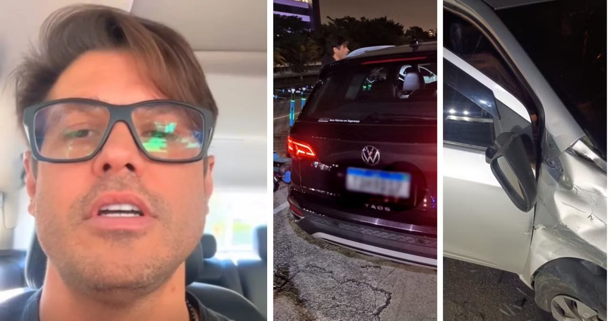 Dado Dolabella se envolve em acidente de transito em SP