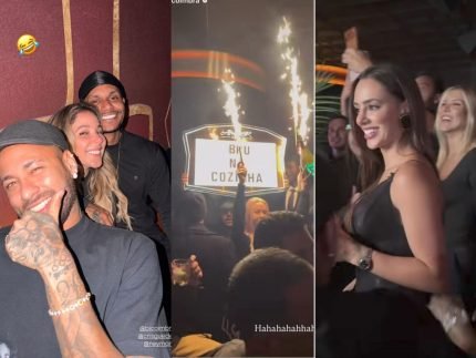 De ferias Neymar organiza surpresa para Bruna Biancardi em balada