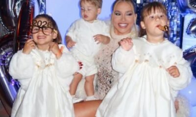 Em Madri Virginia posa com os filhos no reveillon e