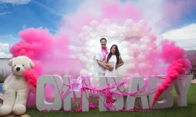 Ex BBBs Lais Caldas e Gustavo Marsengo revelam sexo do.webp