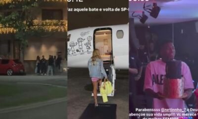 Festa de irmao de Vini Jr tem pagode ao vivo