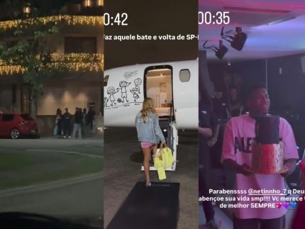 Festa de irmao de Vini Jr tem pagode ao vivo