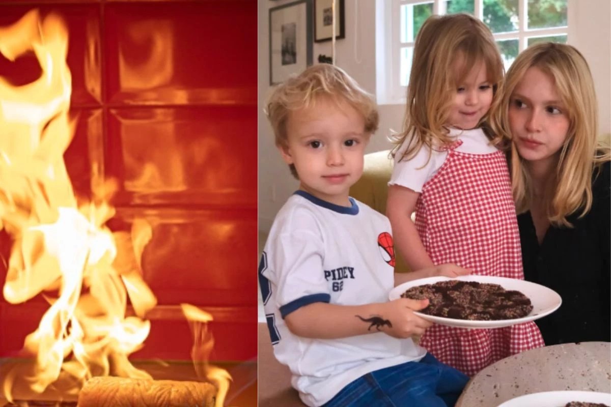 Filha do Xuxa vive panico em incendio com os filhos