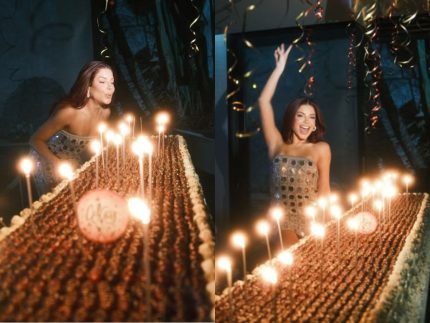 Gkay comemora aniversario com bolo gigante em homenagem a Academicos