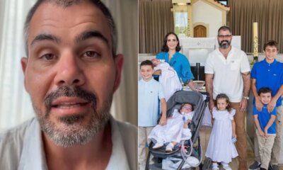 Juliano Cazarre fala sobre chegada do setimo filho e explica