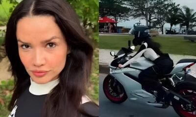 Juliette sofre acidente em moto recem ganhada do noivo veja video