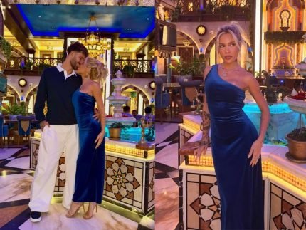 Leo Pereira e Karoline Lima aproveitam vale night no Catar