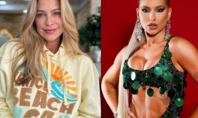 Luana Piovani alfineta Virginia Fonseca apos ensaio da Grande Rio
