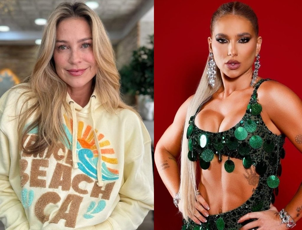 Luana Piovani alfineta Virginia Fonseca apos ensaio da Grande Rio