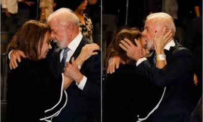Lula e viuva de Silvio Santos trocam afagos em inauguracao
