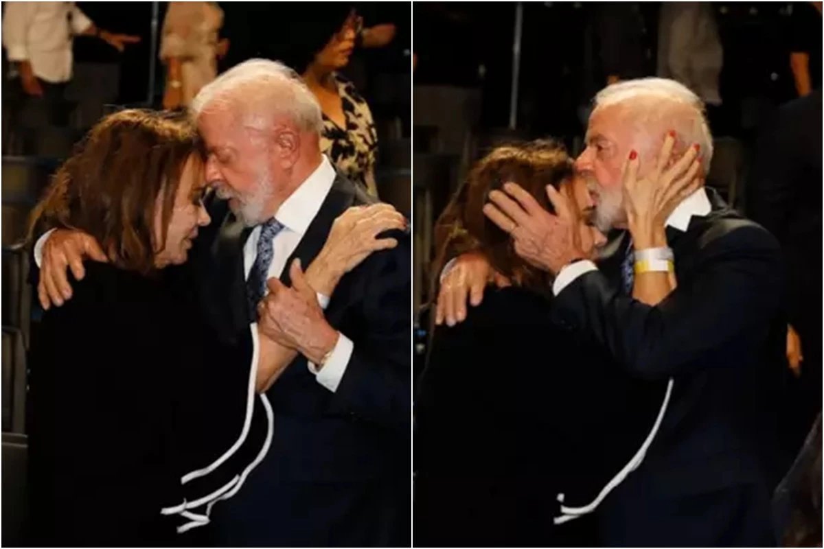 Lula e viuva de Silvio Santos trocam afagos em inauguracao