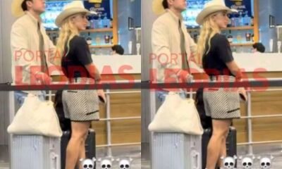 Manu Cit retorna ao Brasil com o noivo apos retiro