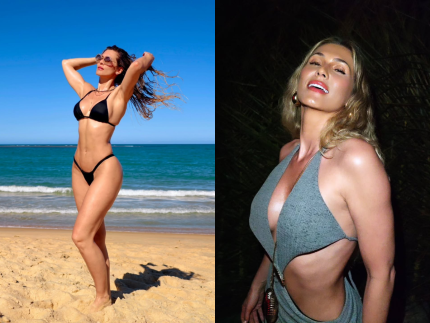 Musa do Salgueiro Livia Andrade aproveita ferias nas praias paradisiacas