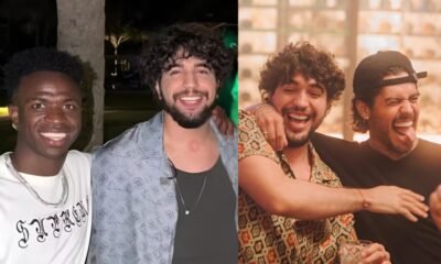 Nattan vira assunto apos postar foto com Vini Jr embalada