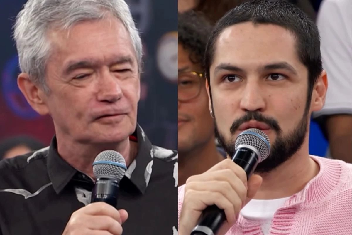 No Altas Horas detalhe com Gabriel Leone nao passa despercebido