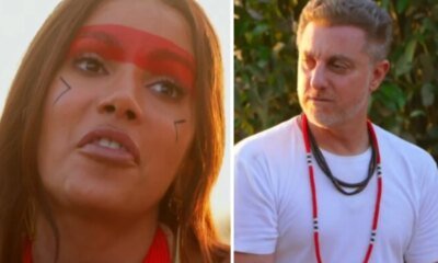No Domingao Luciano Huck interrompe Anitta e faz pergunta que