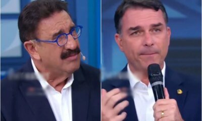 Ratinho encerra entrevista com Flavio Bolsonaro e nao se cala