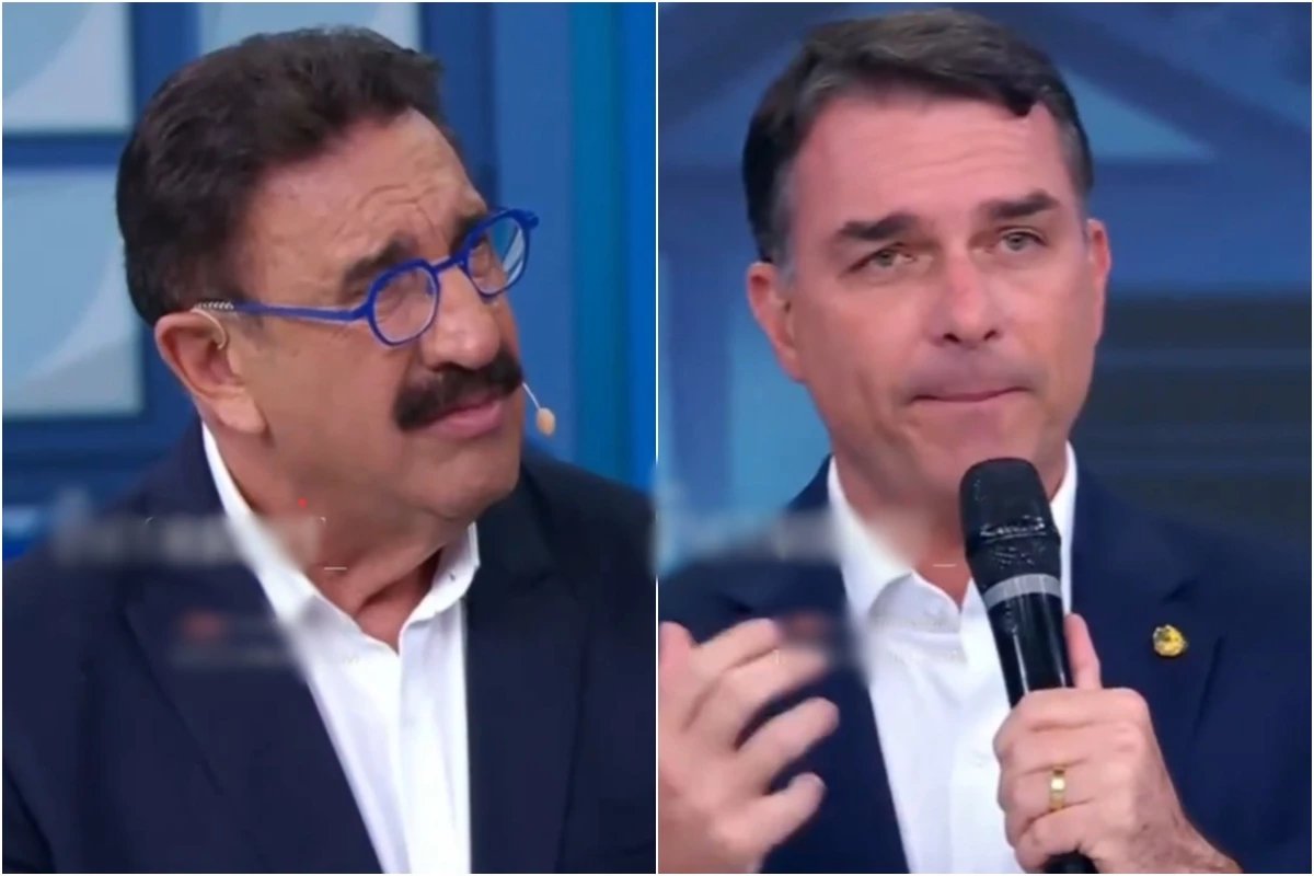 Ratinho encerra entrevista com Flavio Bolsonaro e nao se cala