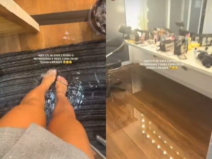 Rayane Figliuzzi enfrenta perrengue apos camarim alagar durante gravacao do