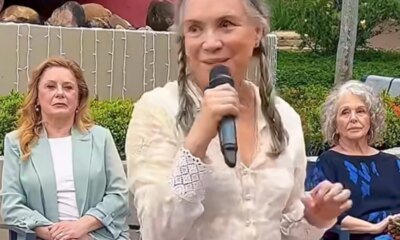 Reacao de Vera Fischer e Irene Ravache durante discurso de