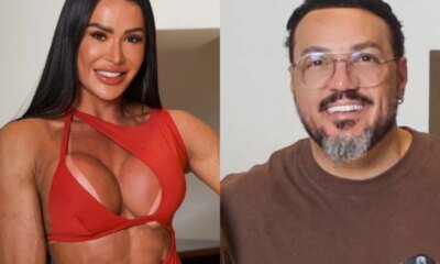 Reencontro no Natal Gracyanne Barbosa e Belo dividem a mesma