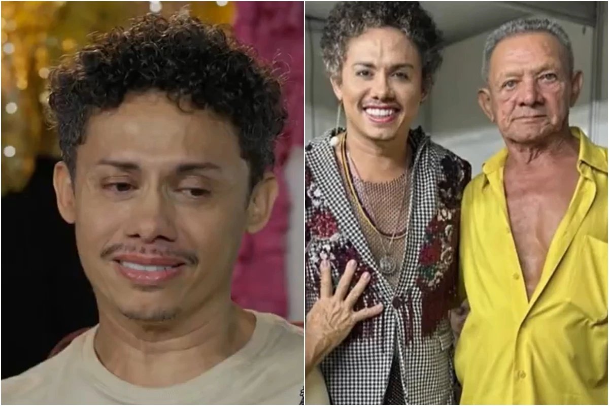 Silvero Pereira chora a morte do pai horas antes de