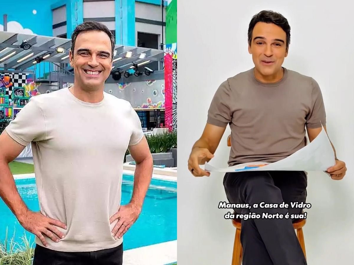 Tadeu Schmidt, apresentador do "Big Brother Brasil", da Globo (Crédito: Reprodução Instagram @tvglobo)