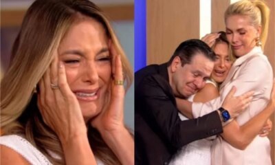 Video Ticiane Pinheiro fica aos prantos durante despedida da Record