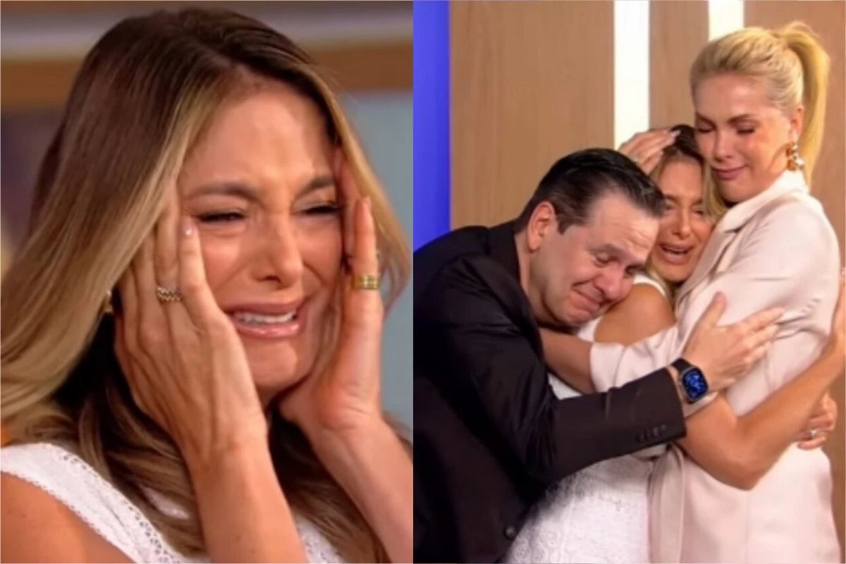 Video Ticiane Pinheiro fica aos prantos durante despedida da Record