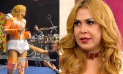 Video homem toca no bumbum de Joelma durante show cantora