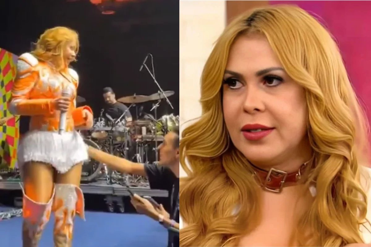 Video homem toca no bumbum de Joelma durante show cantora