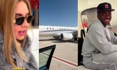 Virginia acompanha Vini Jr em viagem para Dubai apos jogo