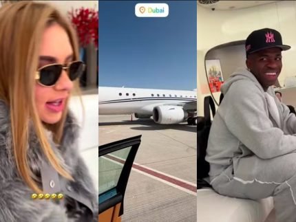 Virginia acompanha Vini Jr em viagem para Dubai apos jogo